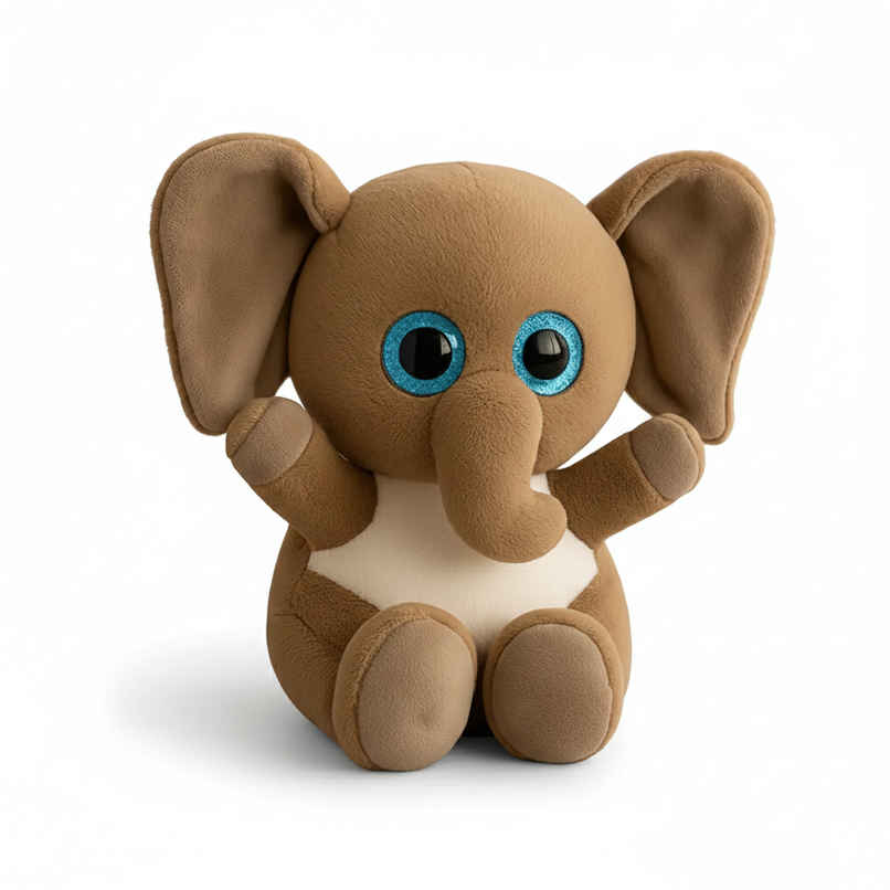 DearJoy Playful Elephant Soft Toy Brown 25 cm