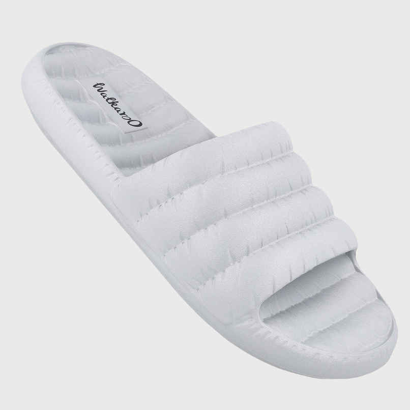 Walkaroo Men's Flip Flop Sliders | WC8770 Light Grey | UK 10