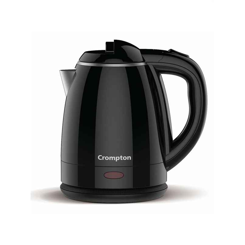 Crompton Activhot Electric Kettle | 1.2 Litres | Cool Touch | Black
