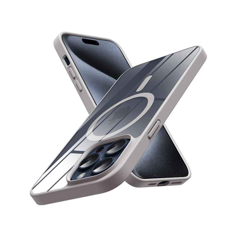 ExpressB For iPhone 15 Pro Case Thin Matte Anti-Scratch For Magsafe Shockproof Protection - Grey