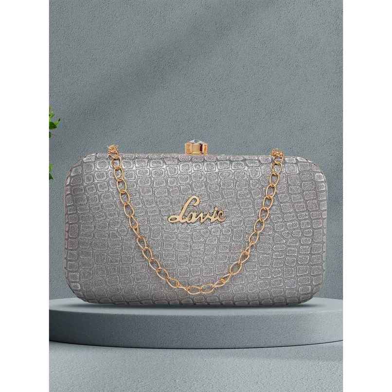 Lavie Women's Tinsel Frame clutch | Light Grey Lavie Women's Tinsel Frame clutch | Light Grey