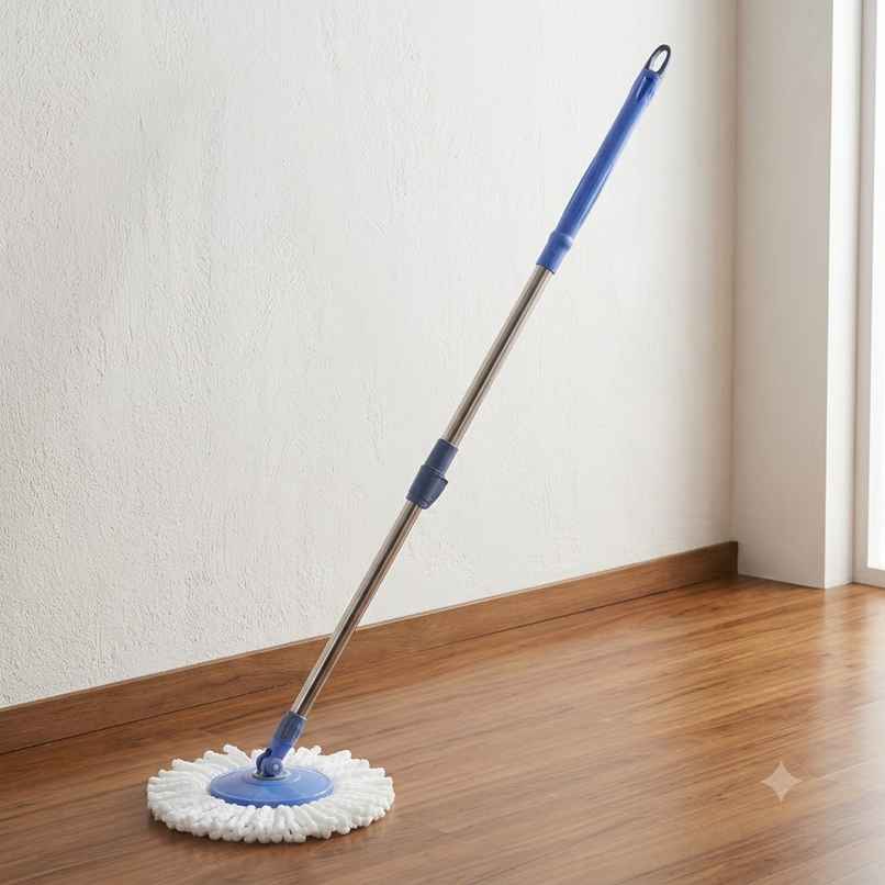 Gebi Extendable Handle/ Stick Rod with Microfiber Refill for Spin Mop