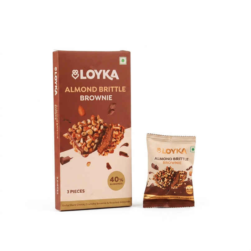 LOYKA Almond Brittle Brownie Chocolate Box | 43.5 g