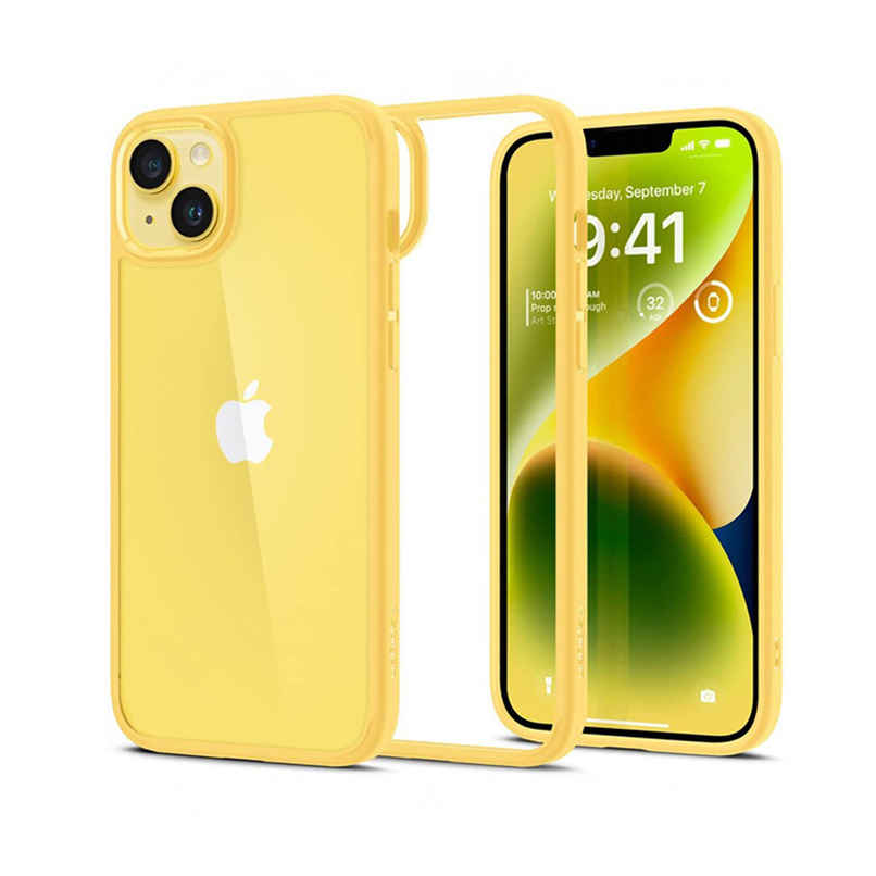 Spigen Ultra Hybrid Back Cover Case Compatible with iPhone 14 (TPU + Poly Carbonate | Crystal Clear)