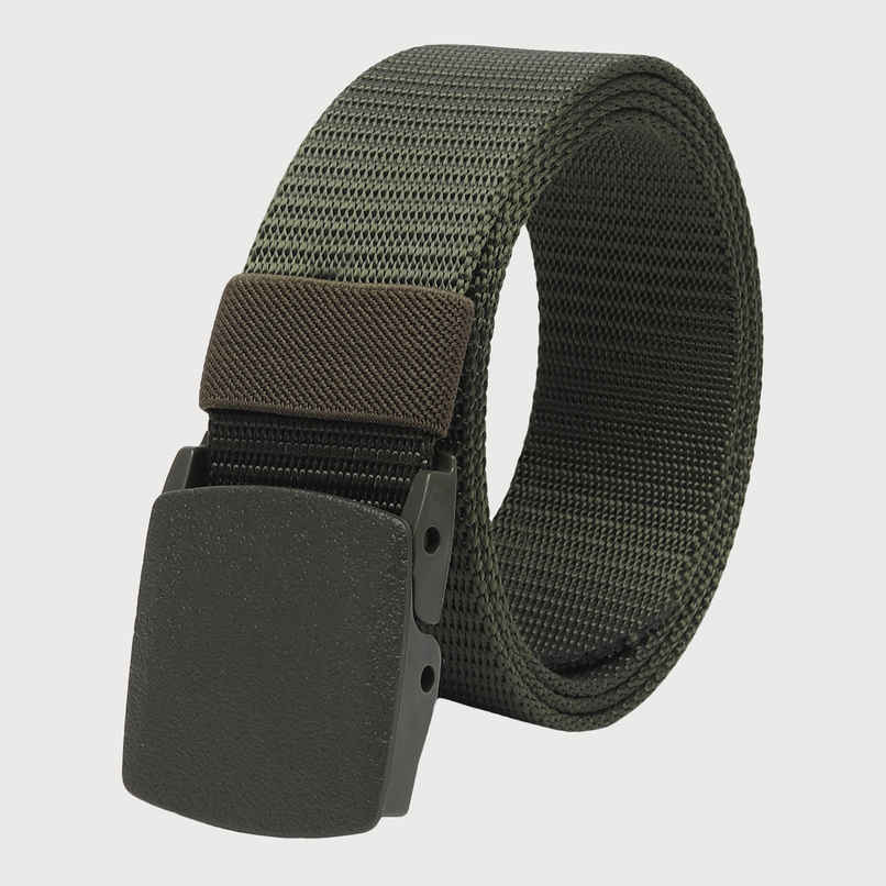 Zoro Men's Solid Woven Fabric Belt | Green - Free Size Zoro Men's Solid Woven Fabric Belt | Green - Free Size