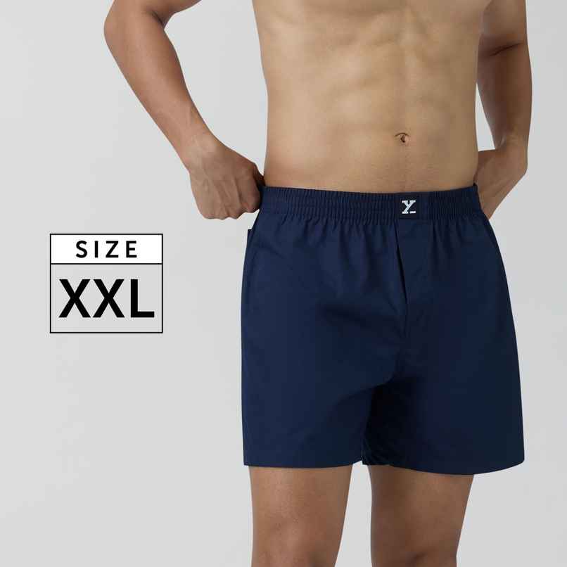 XYXX Men's Cotton Solid Inner Boxers Pack of 1, Midnight Blue| XXL