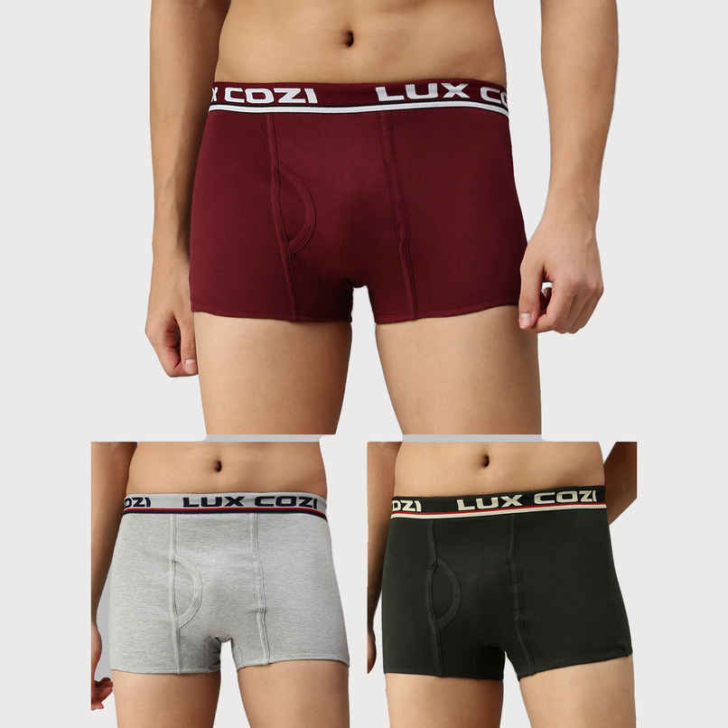 Lux Cozi Men's Solid Trunk | Assorted | 100 cm | Pack of 3