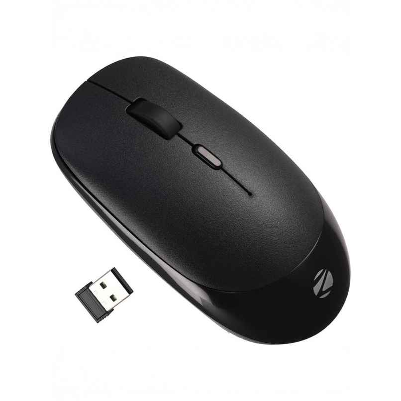 Zebronics Leopard Wireless Mouse, 2.4GHz, 1600 DPI, Silent Click, Mac, Laptop, Computer | Black