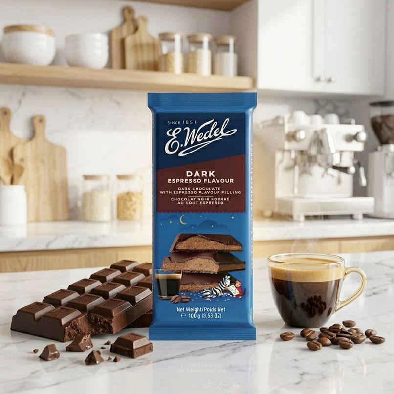 Wedel Dark Chocolate With Espresso Filling Bar Wedel Dark Chocolate With Espresso Filling Bar