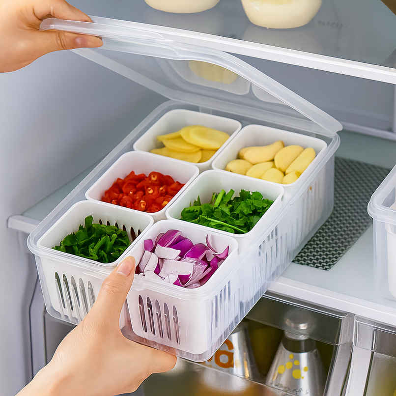 Zedak 6-in-1 Multipurpose Storage Plastic Container Set - White - 1 pc Zedak 6-in-1 Multipurpose Storage Plastic Container Set - White - 1 pc