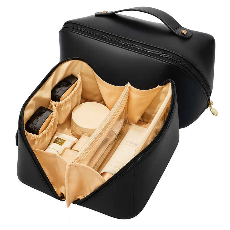 Zedak Makeup Storage Travel Bag | Black Zedak Makeup Storage Travel Bag | Black