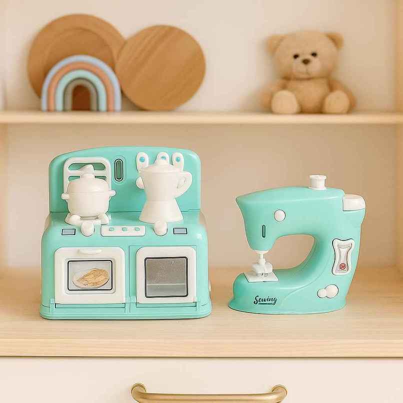 Anz Toy Green Oven & Sewing Machine Anz Toy Green Oven & Sewing Machine