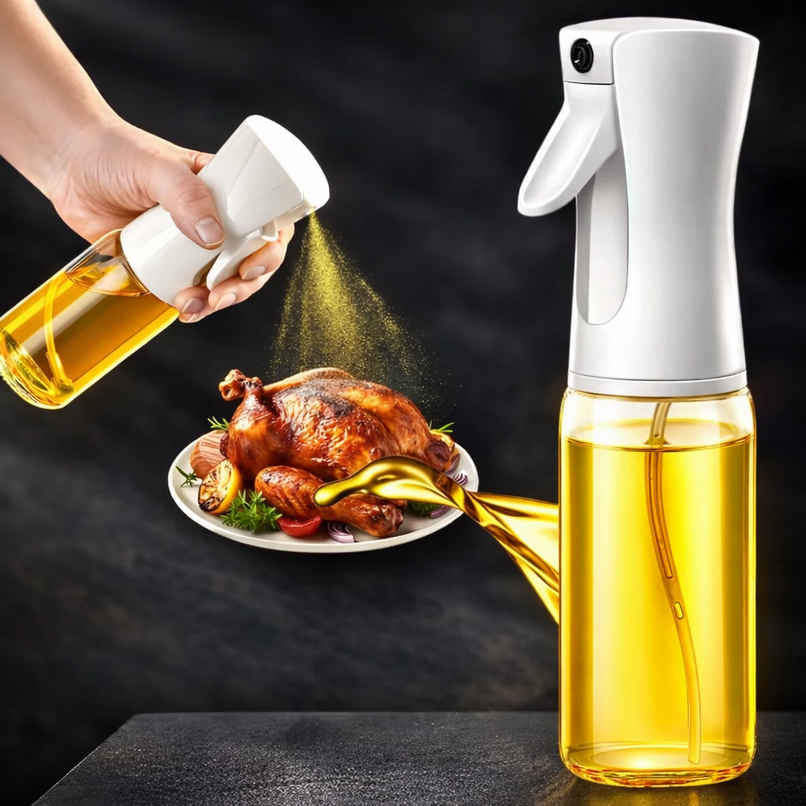 Zedak Glass Oil Dispenser | 250 ml | White - 1 pc Zedak Glass Oil Dispenser | 250 ml | White - 1 pc