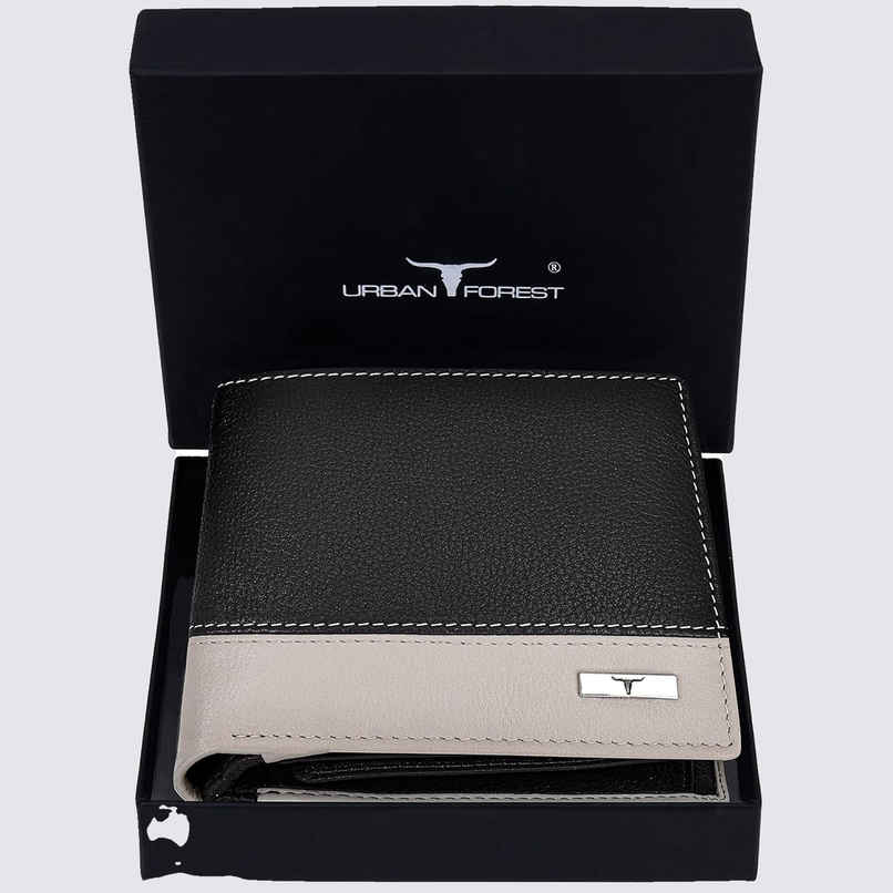 Urban Forest Men's Seattle Leather Wallet | Black & Sand