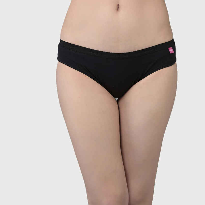 Dollar Missy Women's Combed Cotton Solid Outer Elasticated Bikini Panty | Pack Of 2 Assorted - XL