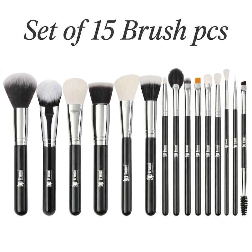 Bronson Professional Premium Makeup Brush Set Soft Bristles for Face Eyes and Lips Bronson Professional Premium Makeup Brush Set Soft Bristles for Face Eyes and Lips