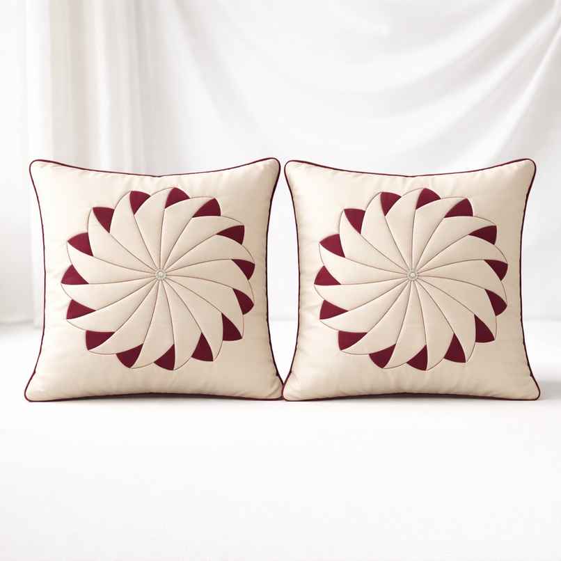 Linen Cushion Cover | 16 x 16 inch | Floral | Multicolour