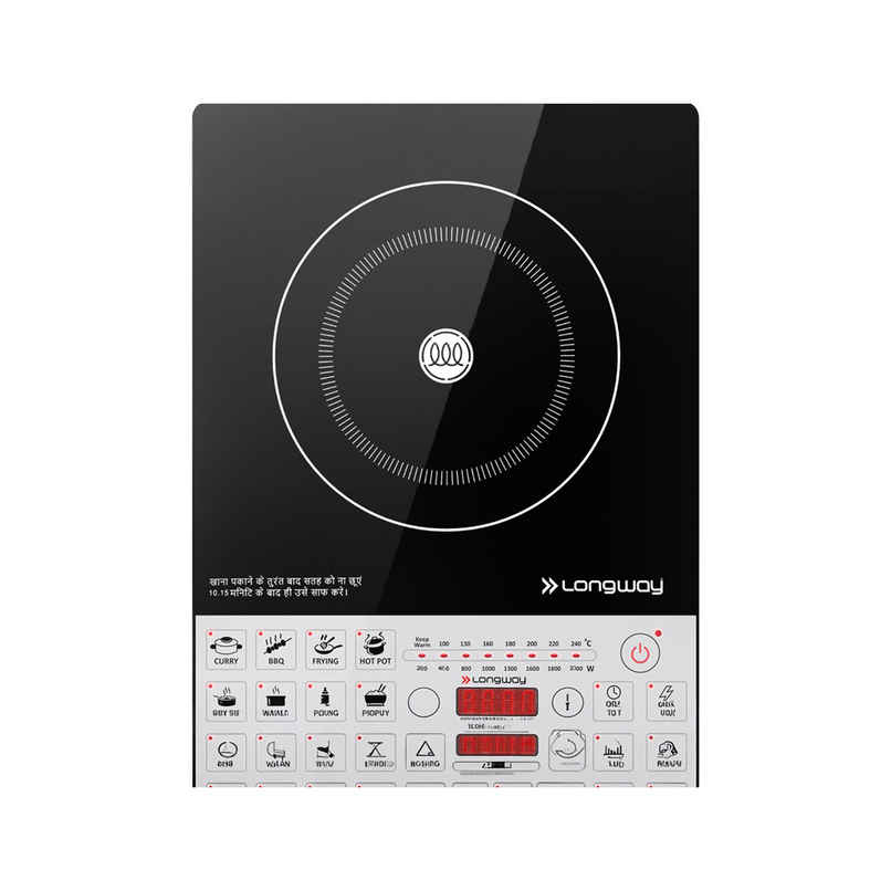 Longway Cruiser IC 2000 Watt Induction Cooktop with Auto Shut-Off -Black, Push Button