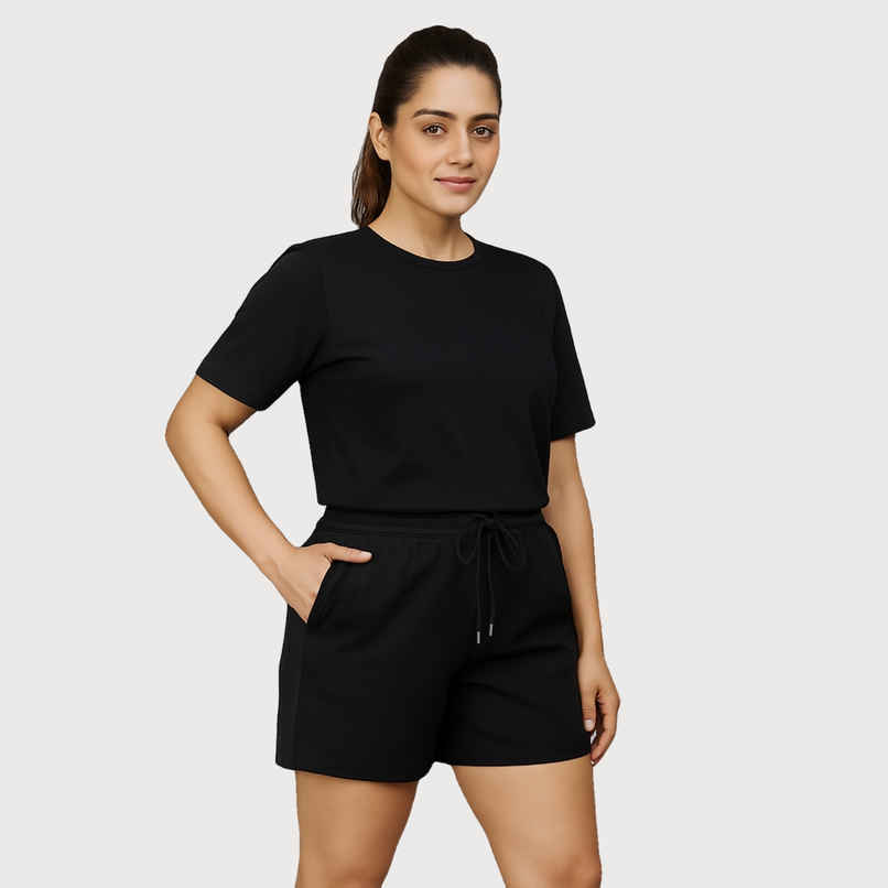 EQL Women's Pure Cotton Shorts | Jet Black - M
