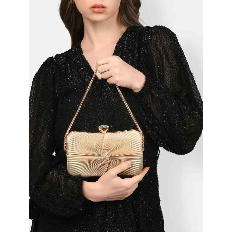 Lavie Women's Ruby Knot Framed Clutch | Ladies Purse | Small | Rose Gold