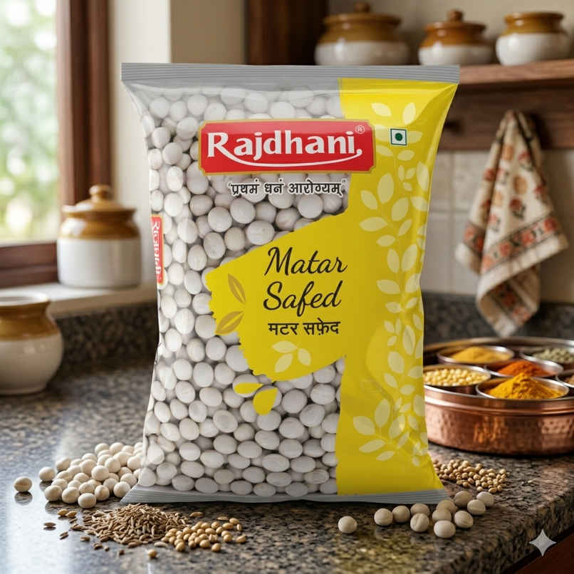 Rajdhani Unpolished White Dried Peas / Safed Matar
