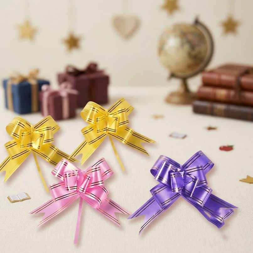 Ribbon Bows - 12 mm - Color May Vary (Pack Of Single Color) Ribbon Bows - 12 mm - Color May Vary (Pack Of Single Color)