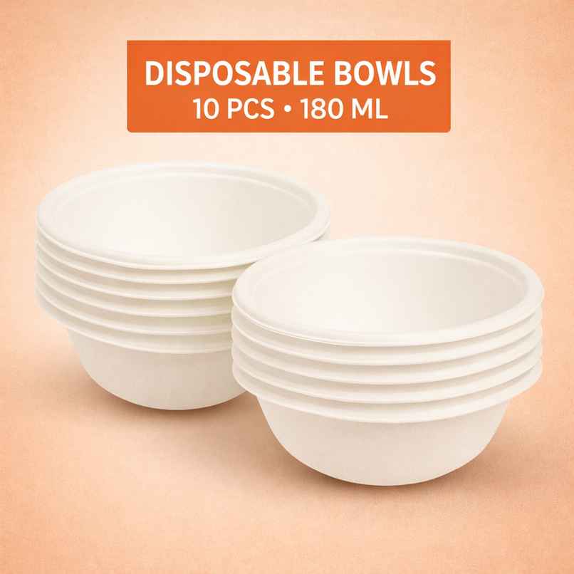 Ezee Disposable Bagasse Bowl | Round | 180 ml Ezee Disposable Bagasse Bowl | Round | 180 ml