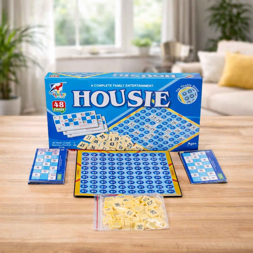 Fablue Traders Housie Game Set | Tambola Educational & Learning Board Game | 48 Cards | 8+ years