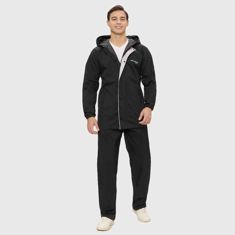 Zeel Men's Solid Waterproof Raincoat | Black | Zeel | L