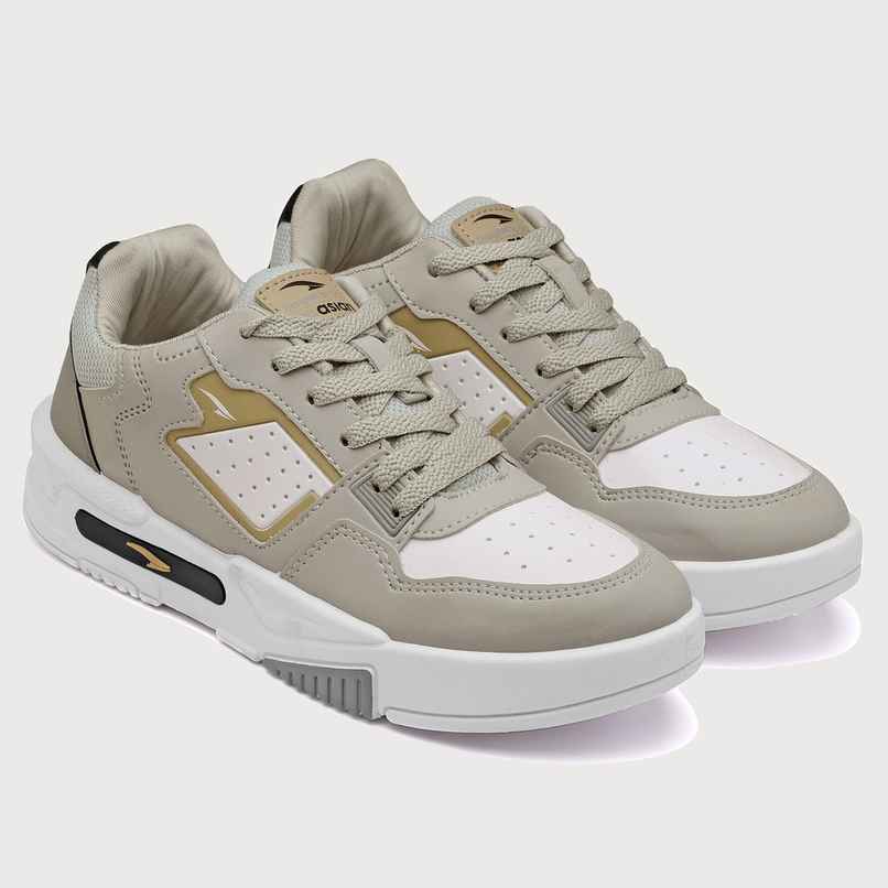 Asian Men s Mexico-02 Grey White Sneakers | UK-9 Asian Men s Mexico-02 Grey White Sneakers | UK-9
