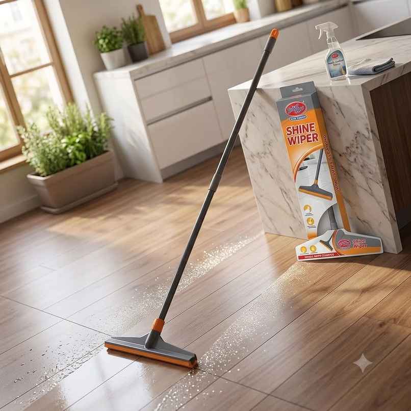 Chakaachak Shine Floor Wiper| 30 CM | Grey & Orange Chakaachak Shine Floor Wiper| 30 CM | Grey & Orange