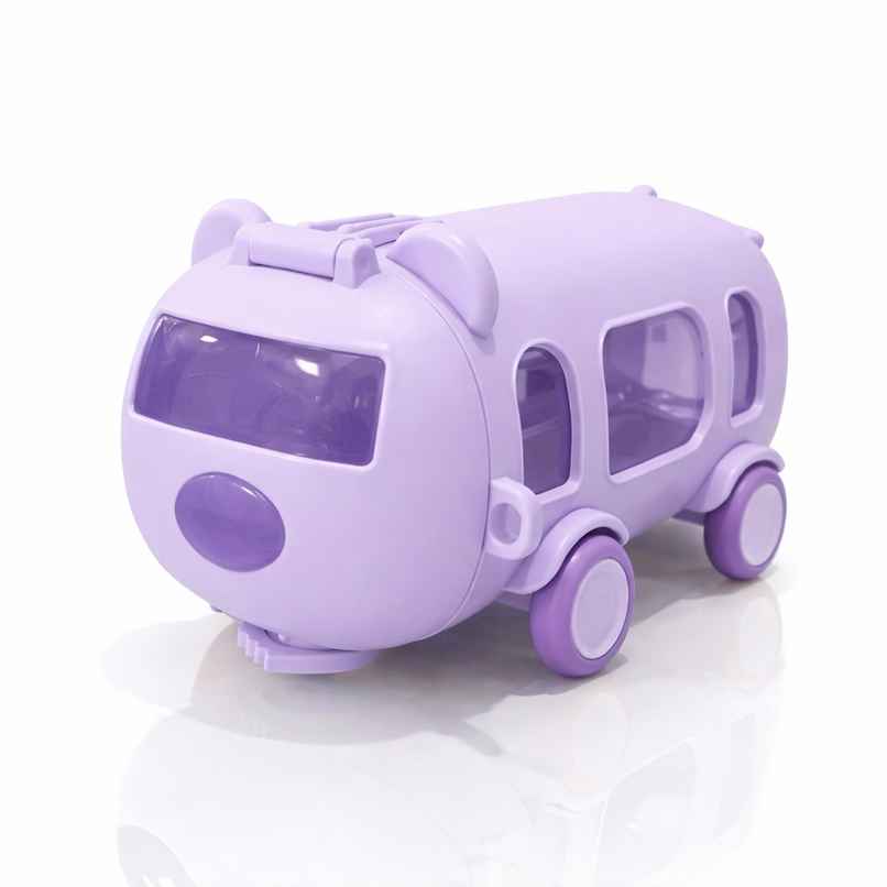 DesignLand Kids Bus Shaped Water Bottle with Shoulder Strap | Purple - 550 ml DesignLand Kids Bus Shaped Water Bottle with Shoulder Strap | Purple - 550 ml