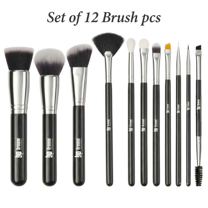 Bronson Professional Premium Makeup Brush Set Soft Bristles for Face Eyes and Lips Bronson Professional Premium Makeup Brush Set Soft Bristles for Face Eyes and Lips