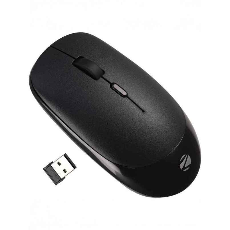 Zebronics Leopard Wireless Mouse, 2.4GHz, 1600 DPI, Silent Click, Mac, Laptop, Computer | Black