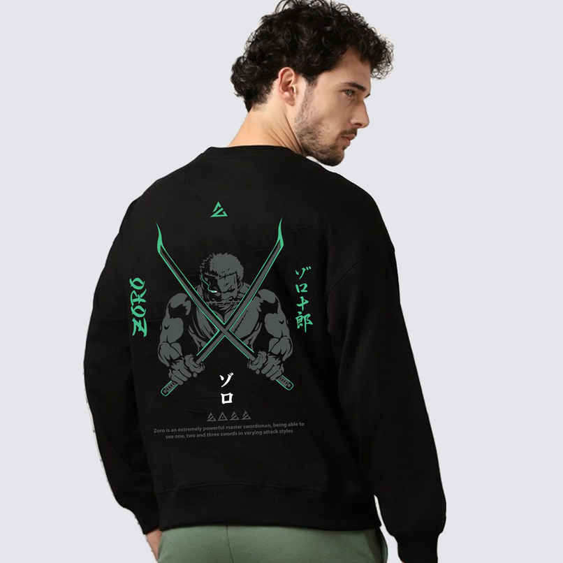 De Tees Men's Sweatshirt | Zoro | Black - M