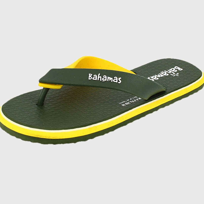 Bahamas Slippers BHG-127 Olive Yellow For Men | 7 UK