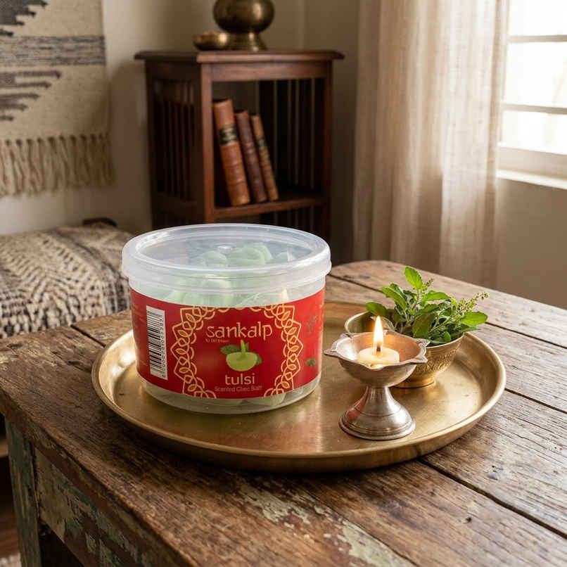 Om Bhakti Sankalp Wick For Diya Scented Ghee Batti - TULSI Om Bhakti Sankalp Wick For Diya Scented Ghee Batti - TULSI