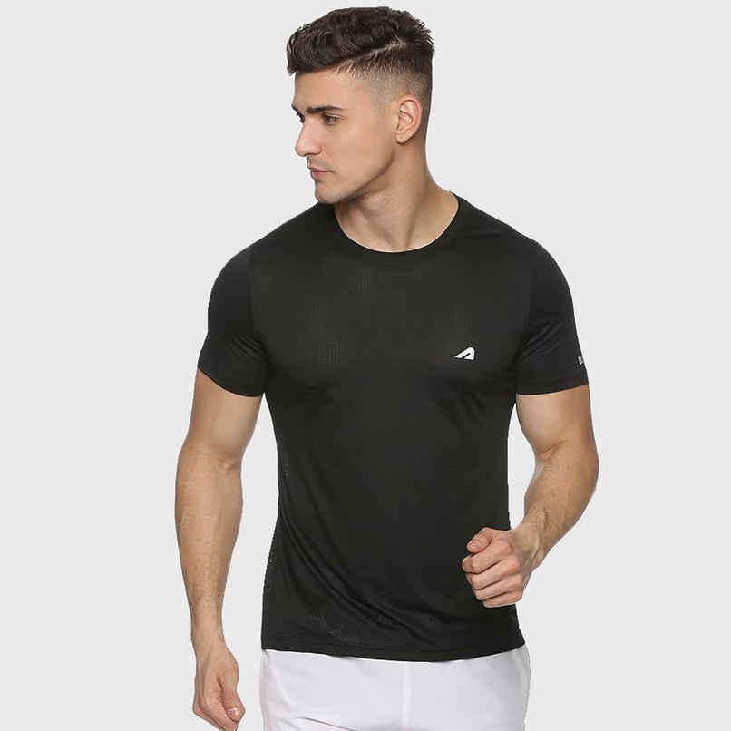 Boldfit Men's Sports T-shirt Quick Dry Fit Gym Casual Wear Running | Black - S