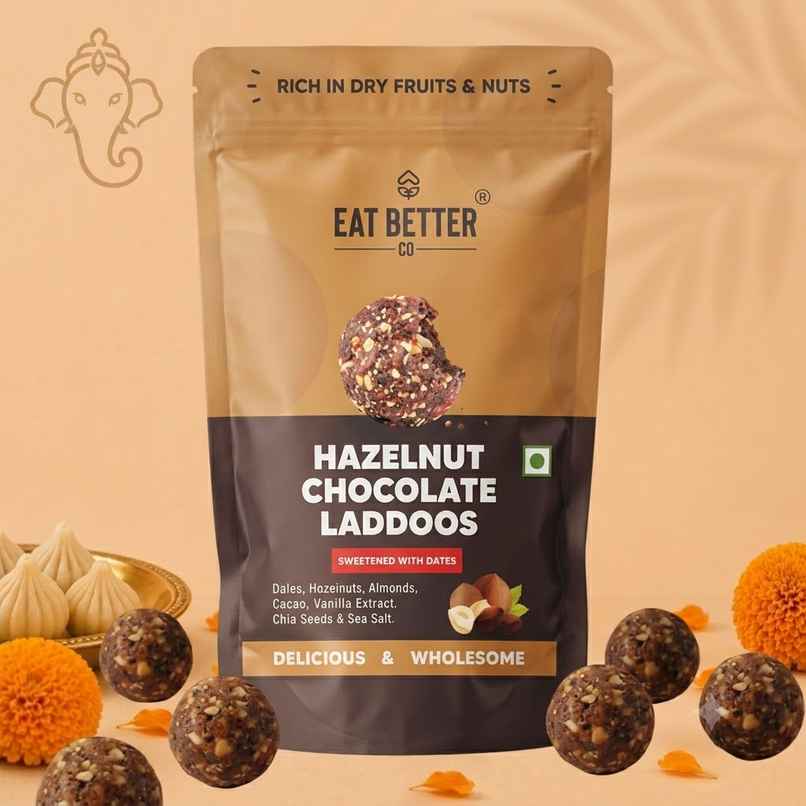 Eat Better Co Hazelnut & Chocolate Ladoos High Protein | Truly Natural Eat Better Co Hazelnut & Chocolate Ladoos High Protein | Truly Natural