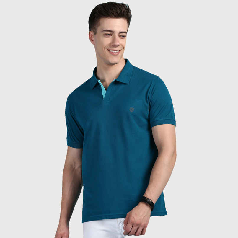 Lux Cozi Men's Solid Cotton Polo T-shirt | Emerald - XL