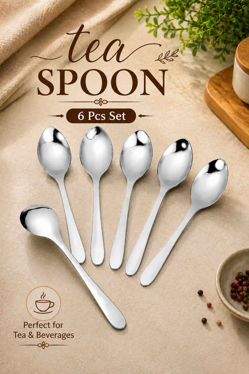Everest Stainless Steel Tea Small Spoon Set of 6 Pcs Everest Stainless Steel Tea Small Spoon Set of 6 Pcs
