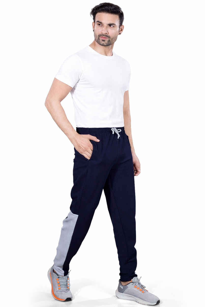 GCYX Men's Track Pant | 90% Poly 10% Cotton Comfortable Wear | Pop Cut N Sew | Navy Blue - L GCYX Men's Track Pant | 90% Poly 10% Cotton Comfortable Wear | Pop Cut N Sew | Navy Blue - L