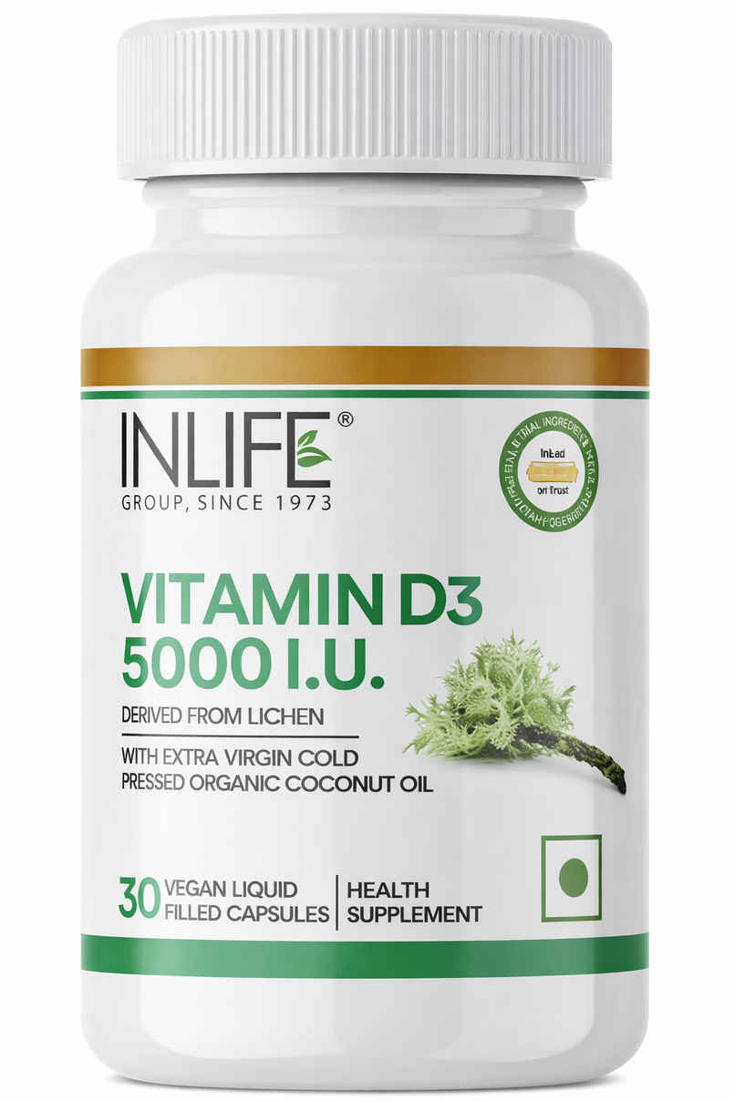 Inlife Natural Plant Based Vitamin D3 5000IU