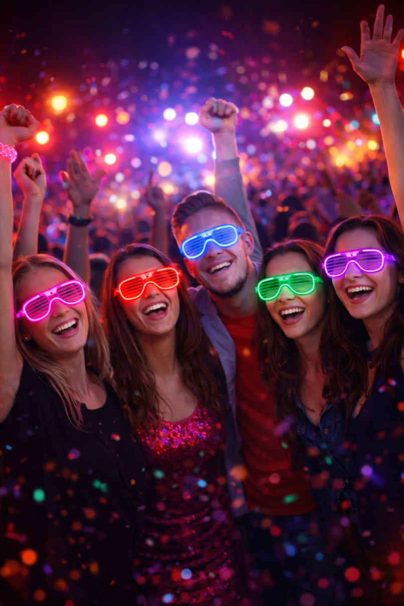LED Shutter Glasses for Neon Party, Birthday & Anniversary Party Accessories | BeyondLuv LED Shutter Glasses for Neon Party, Birthday & Anniversary Party Accessories | BeyondLuv