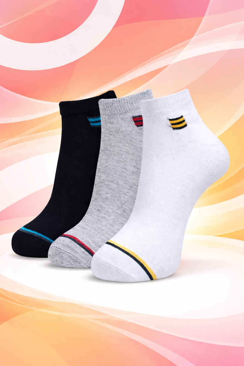Dollar Men's Patterned 80% Cotton, 19% Polyester, and 1% Elastane Ankle Socks | Assorted - One Size Dollar Men's Patterned 80% Cotton, 19% Polyester, and 1% Elastane Ankle Socks | Assorted - One Size