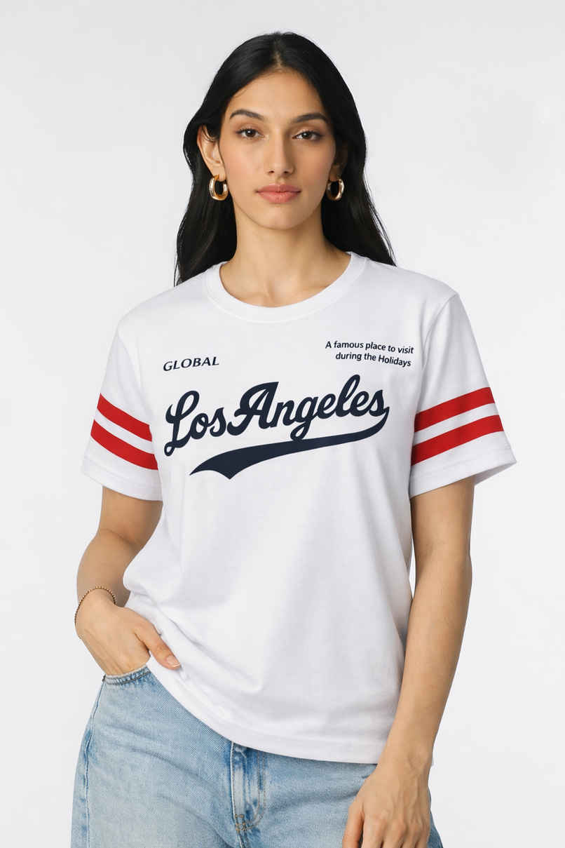 Try This Women's HF Sleeve Printed Round Neck Tshirt | White | M Try This Women's HF Sleeve Printed Round Neck Tshirt | White | M