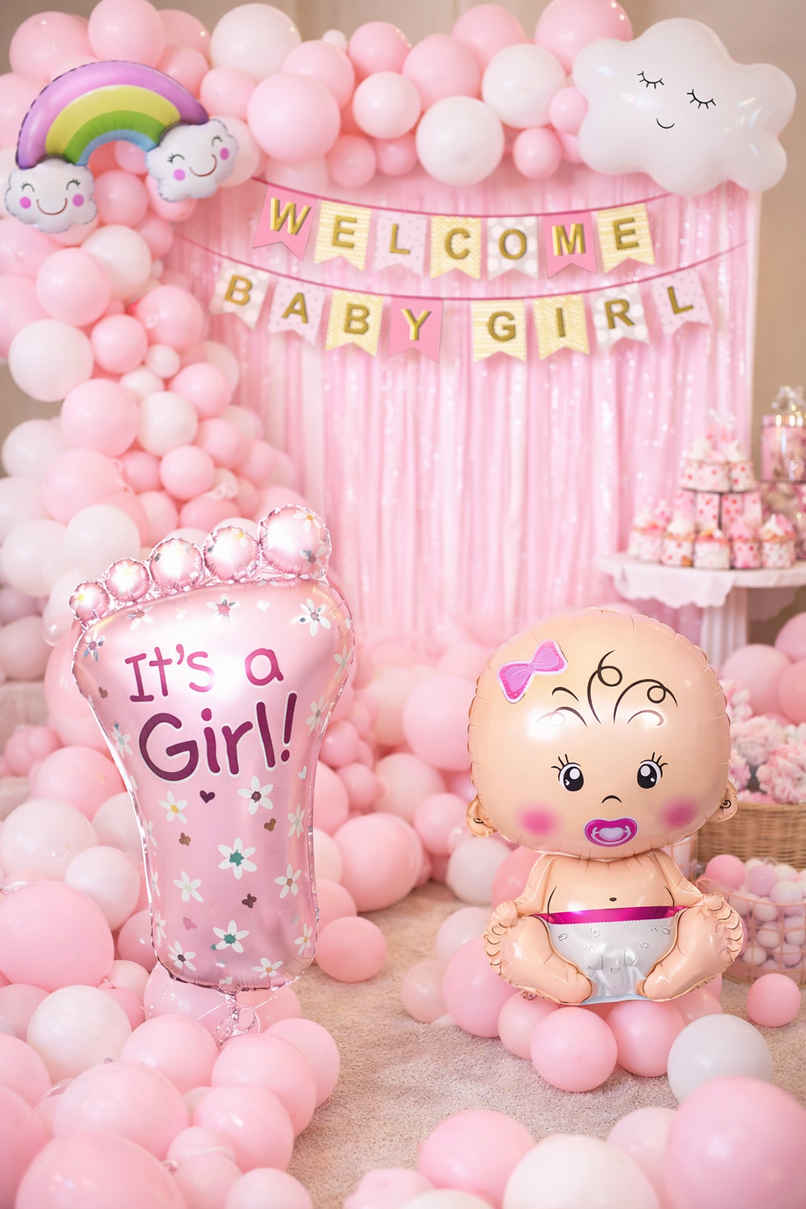 Welcome Baby Girl Decoration Combo Kit for Baby Shower Party | BeyondLuv Welcome Baby Girl Decoration Combo Kit for Baby Shower Party | BeyondLuv