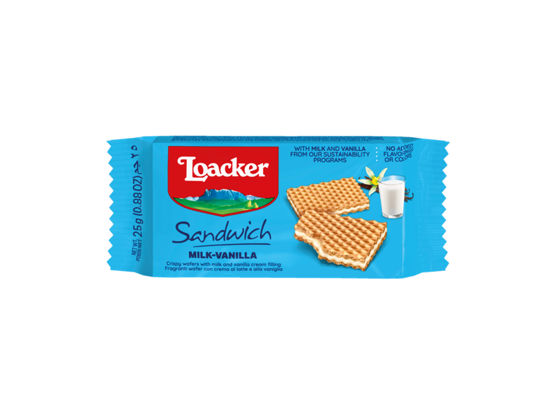 Loacker Sandwich Milk Vanilla Wafers Italy