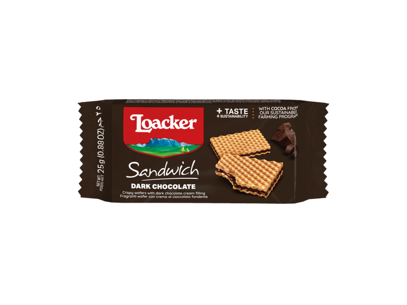 Loacker Sandwich Dark Chocolate Wafers Italy