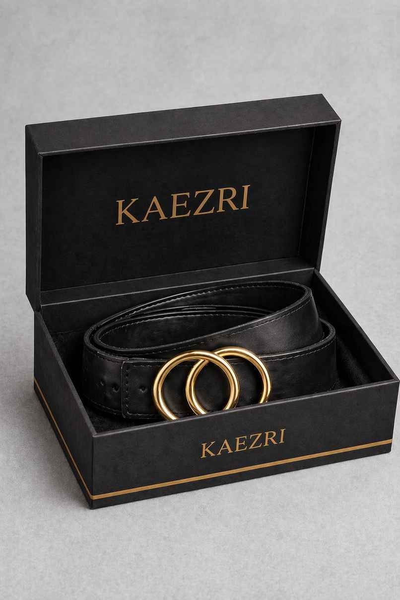 Kaezri Artificial Leather Black Belt for Women | Women oo - 28 Kaezri Artificial Leather Black Belt for Women | Women oo - 28